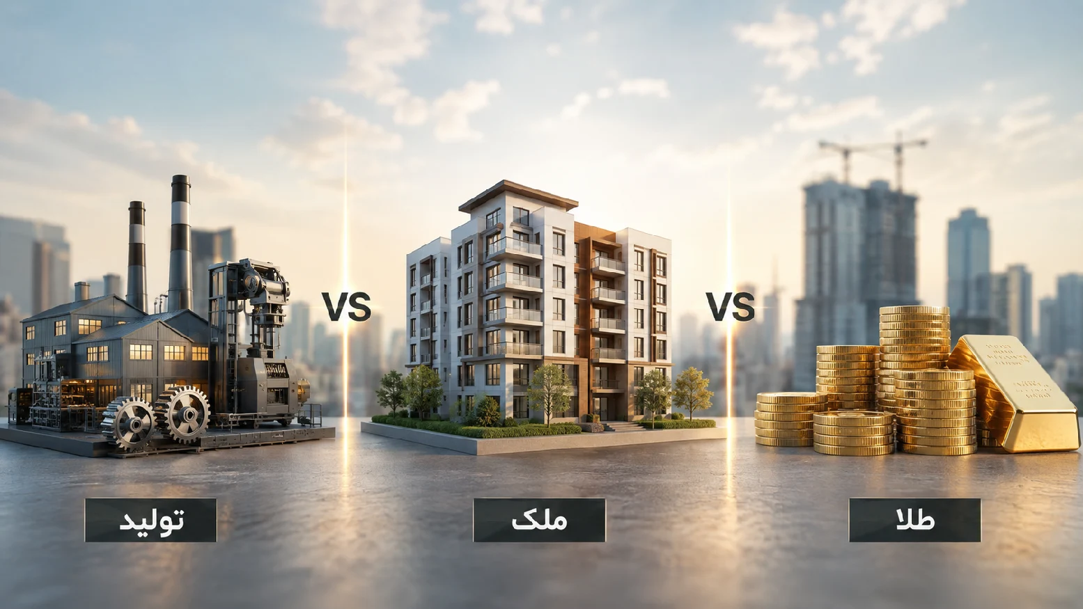سرمایه‌گذاری در تولید یا ملک و طلا